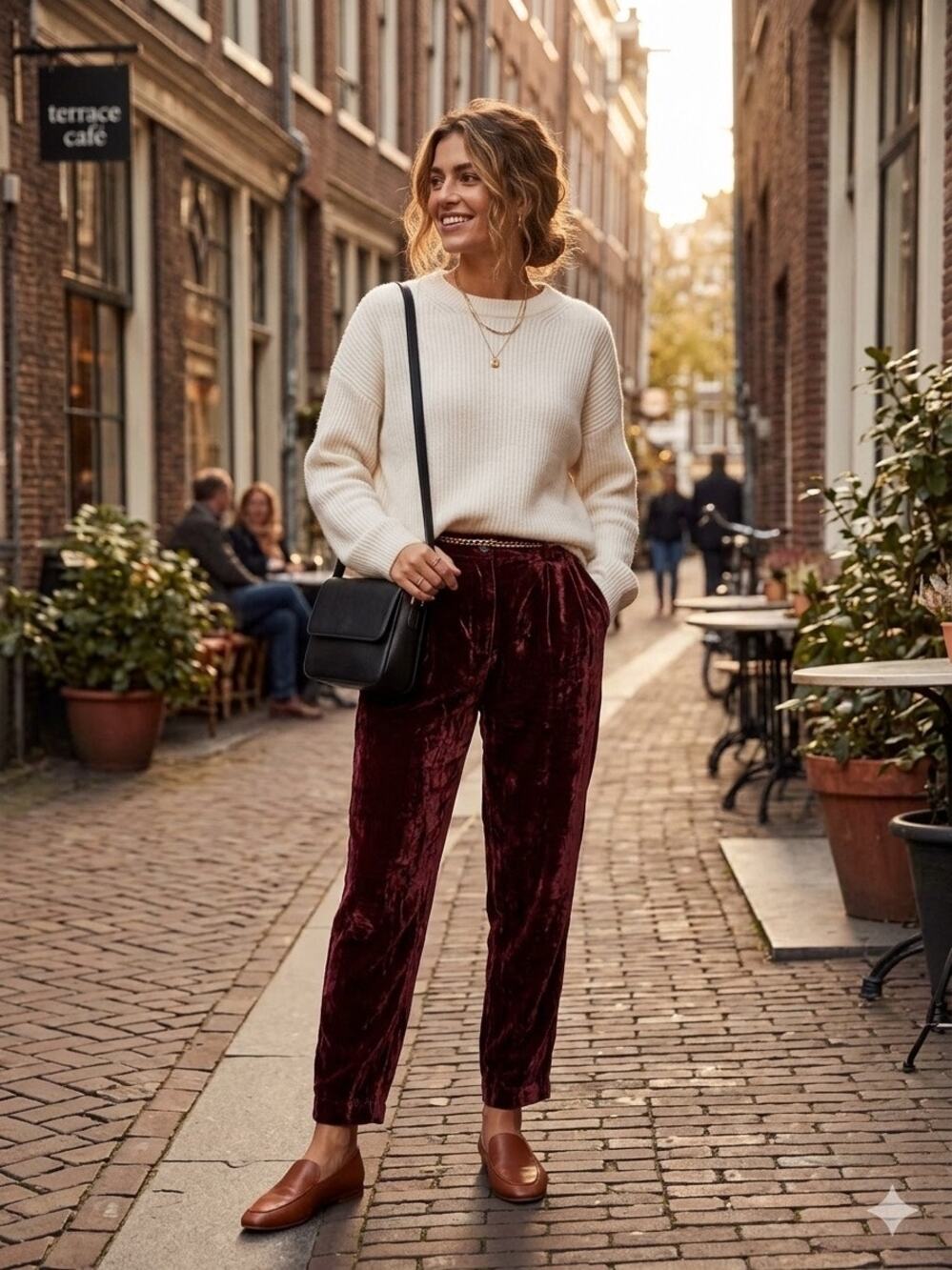 Madewell Women's Velvet Dark Cabernet Pants Velvet Trouser Holiday Dress Pant XL